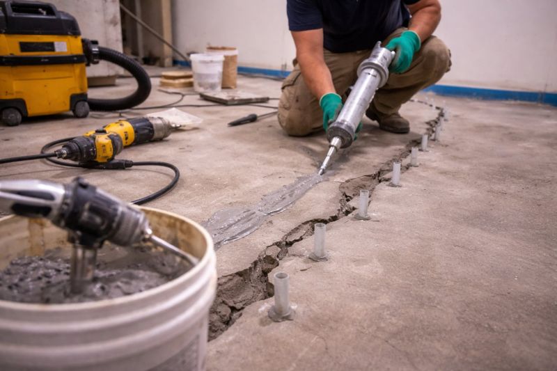 Cracked Basement Floor Repair in Passaic County, NJ