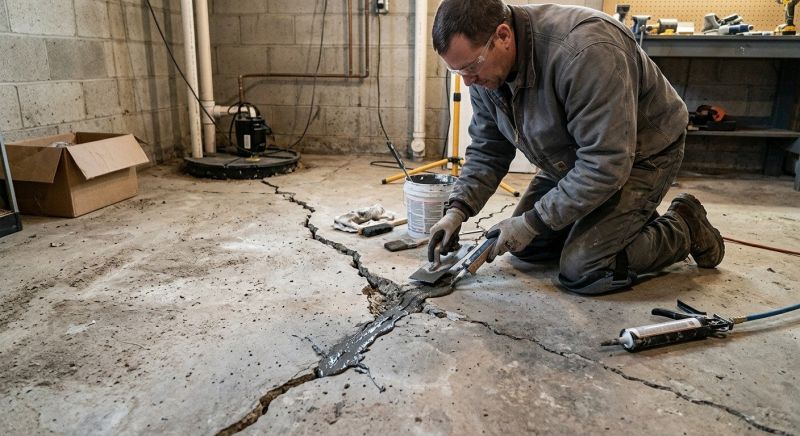 Cracked Basement Floor Repair in Passaic County, NJ