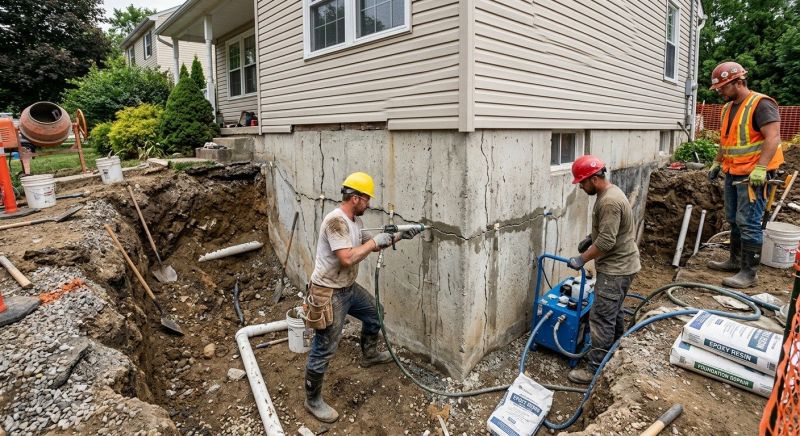 Cracked Foundation Repair in Middle Village, NY