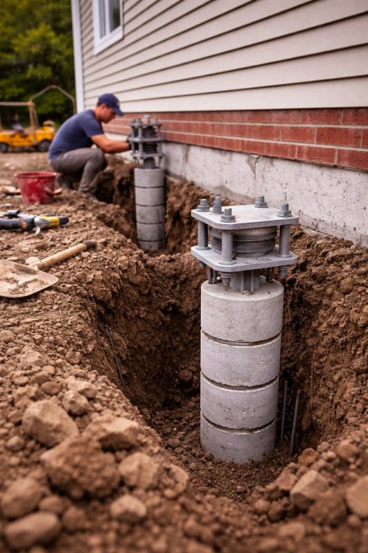 Helical Piers Installation in Passaic County, NJ
