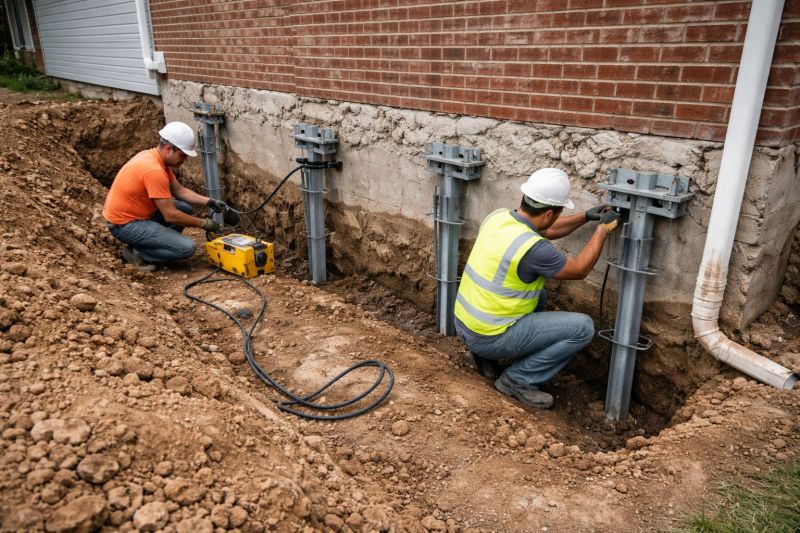 Helical Piers Installation in Passaic County, NJ