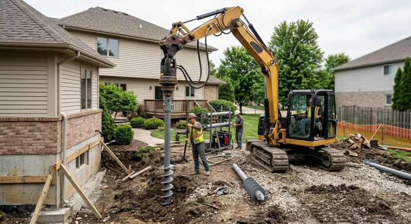 Helical Pile Installation in Passaic County, NJ