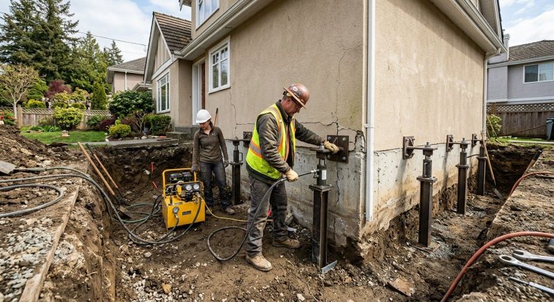 Sinking Foundation Repair in Kearny, NJ